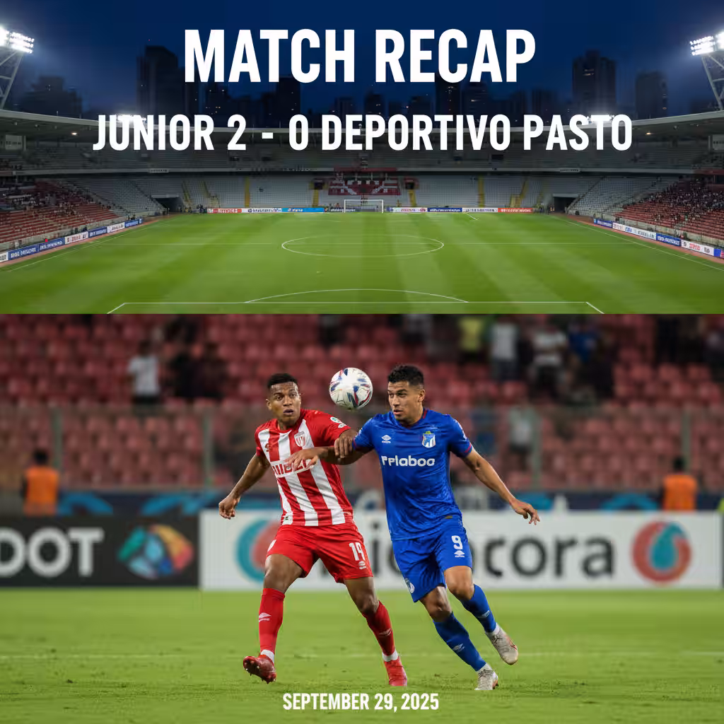 Junior Barranquilla Rides Second-Half Surge to 2-0 Victory Over Deportivo Pasto