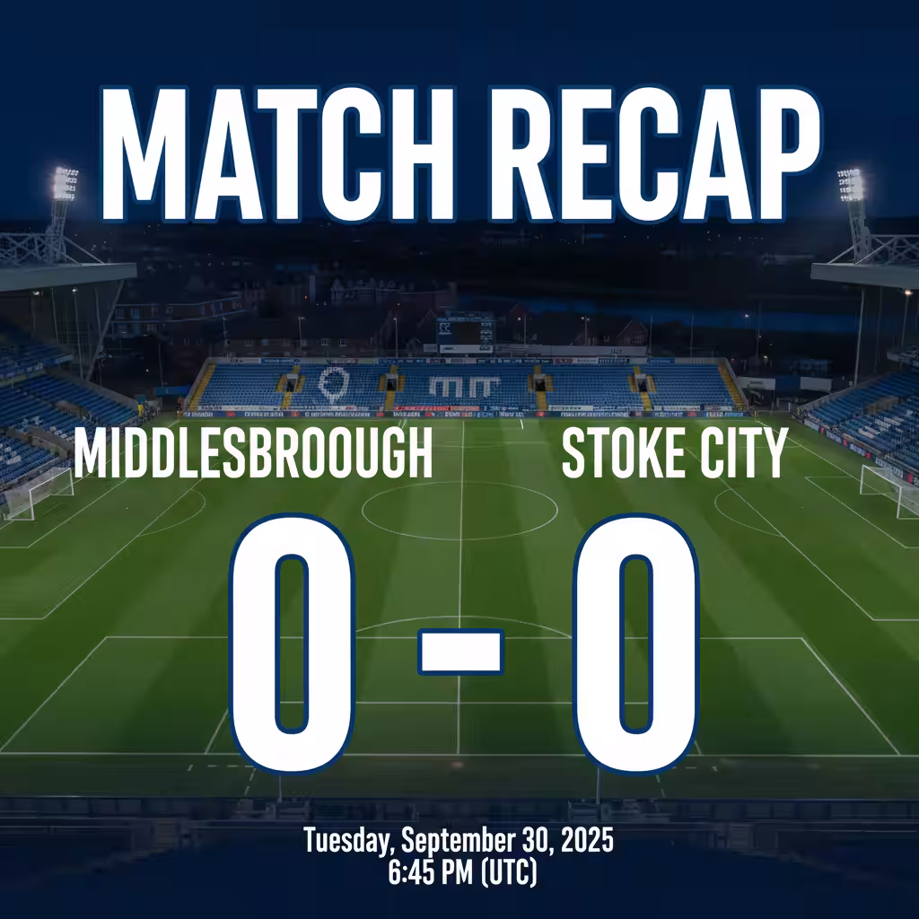 Stalemate at the Summit: Middlesbrough and Stoke City Share Spoils in Top-of-the-Table Clash