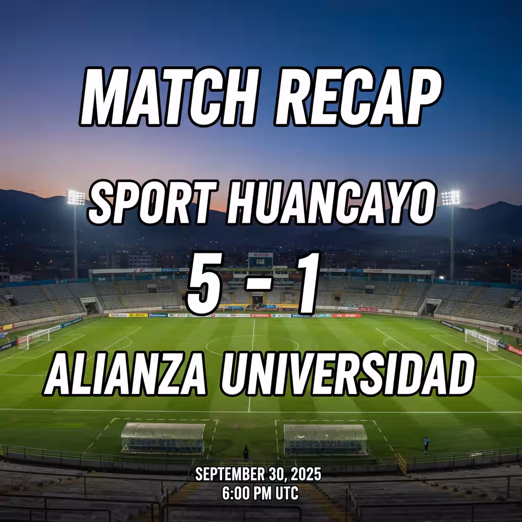 Sport Huancayo Dominates Alianza Universidad in Thrilling 5-1 Victory