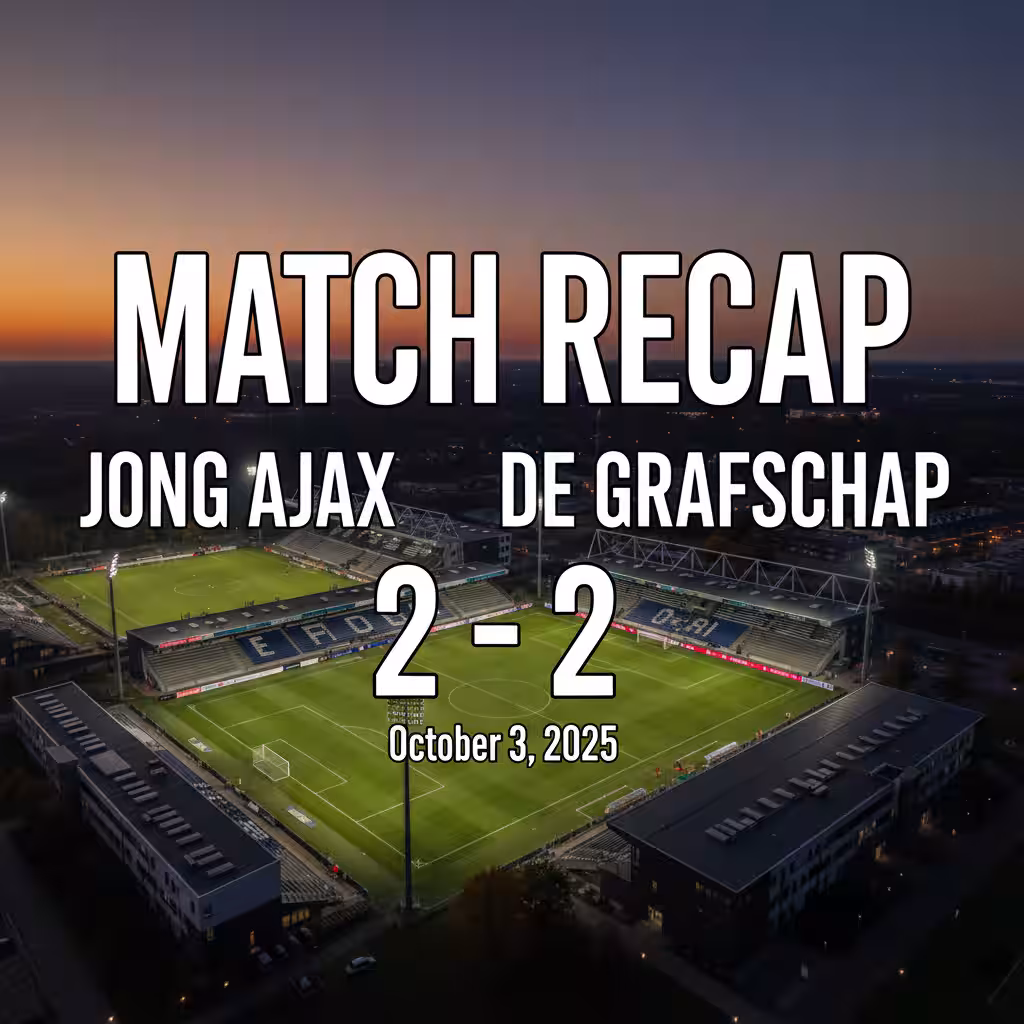 Jong Ajax and De Graafschap Share the Spoils in Six-Goal Thriller
