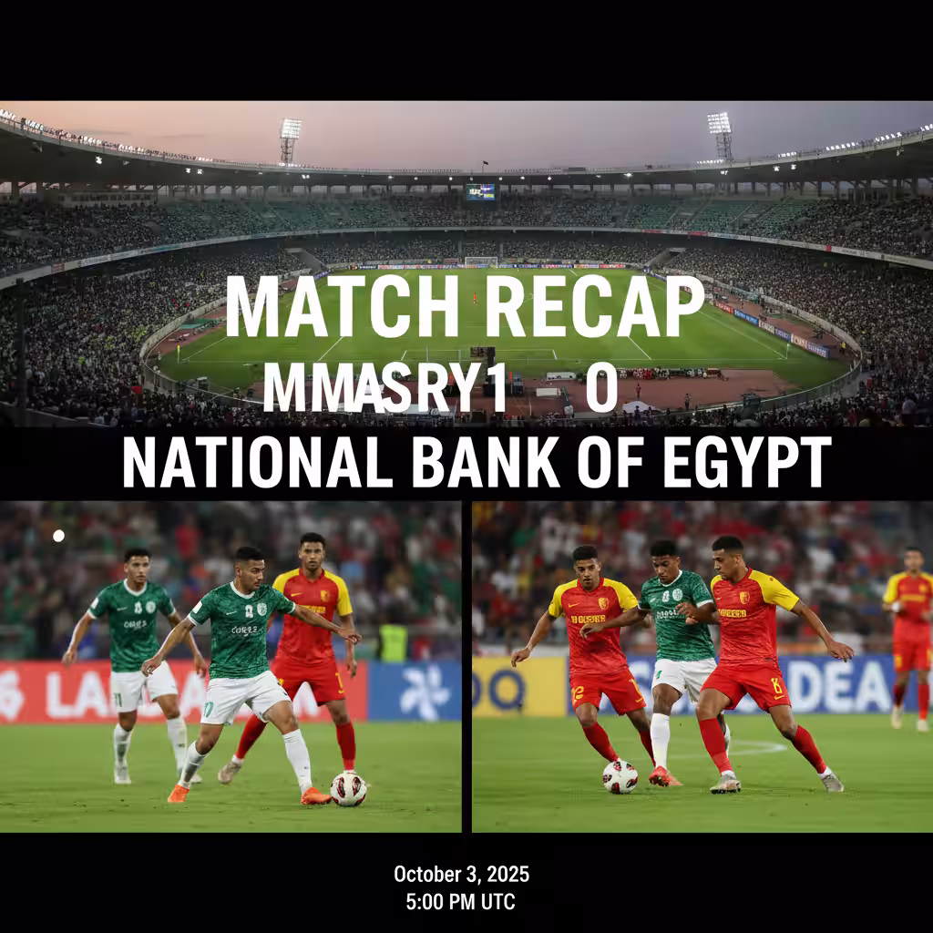 El Armouty’s Second-Half Strike Lifts Al Masry Past National Bank in Tense Premier League Battle