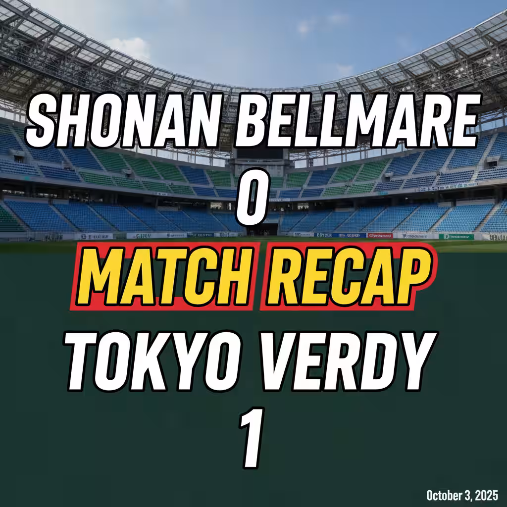 Tokyo Verdy Triumph at Lemon Gas Stadium with Someno’s Decisive Strike