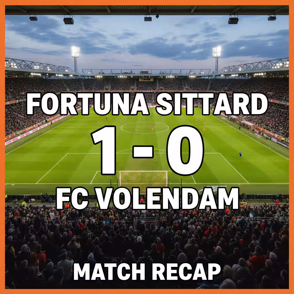 Lonwijk’s Early Strike Seals Vital Win for Fortuna Sittard as Defensive Discipline Stifles Volendam