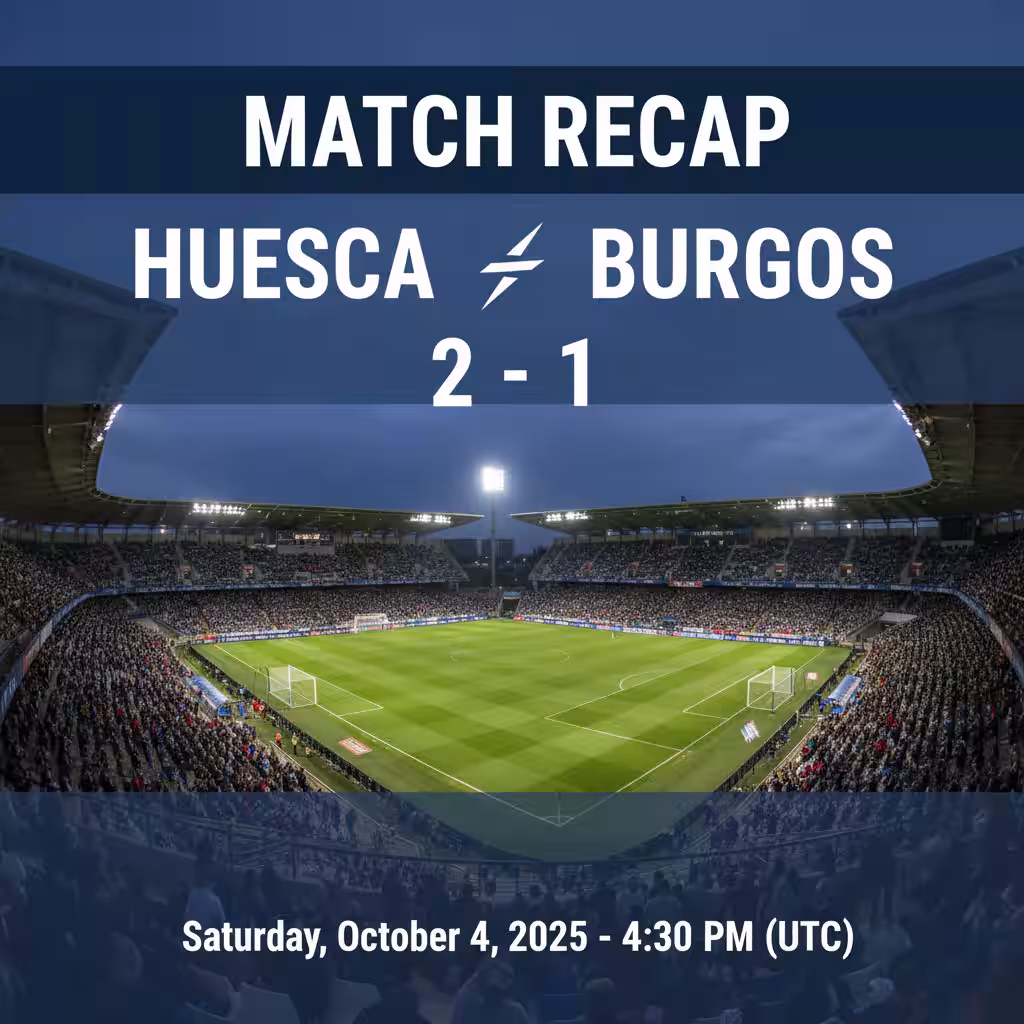 Late Drama at El Alcoraz: Huesca Clinch 2-1 Victory over Burgos in Stoppage Time