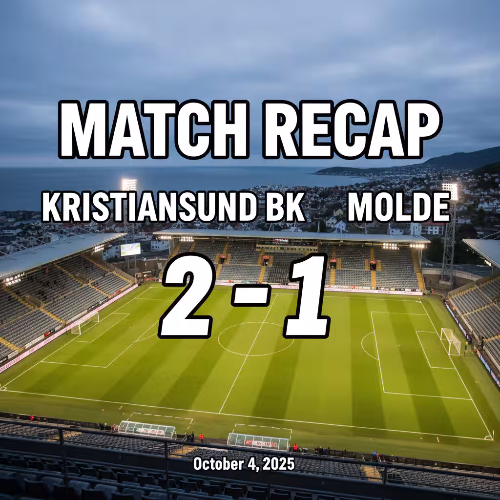 Kristiansund BK Stuns Molde With Fierce Second-Half Rally