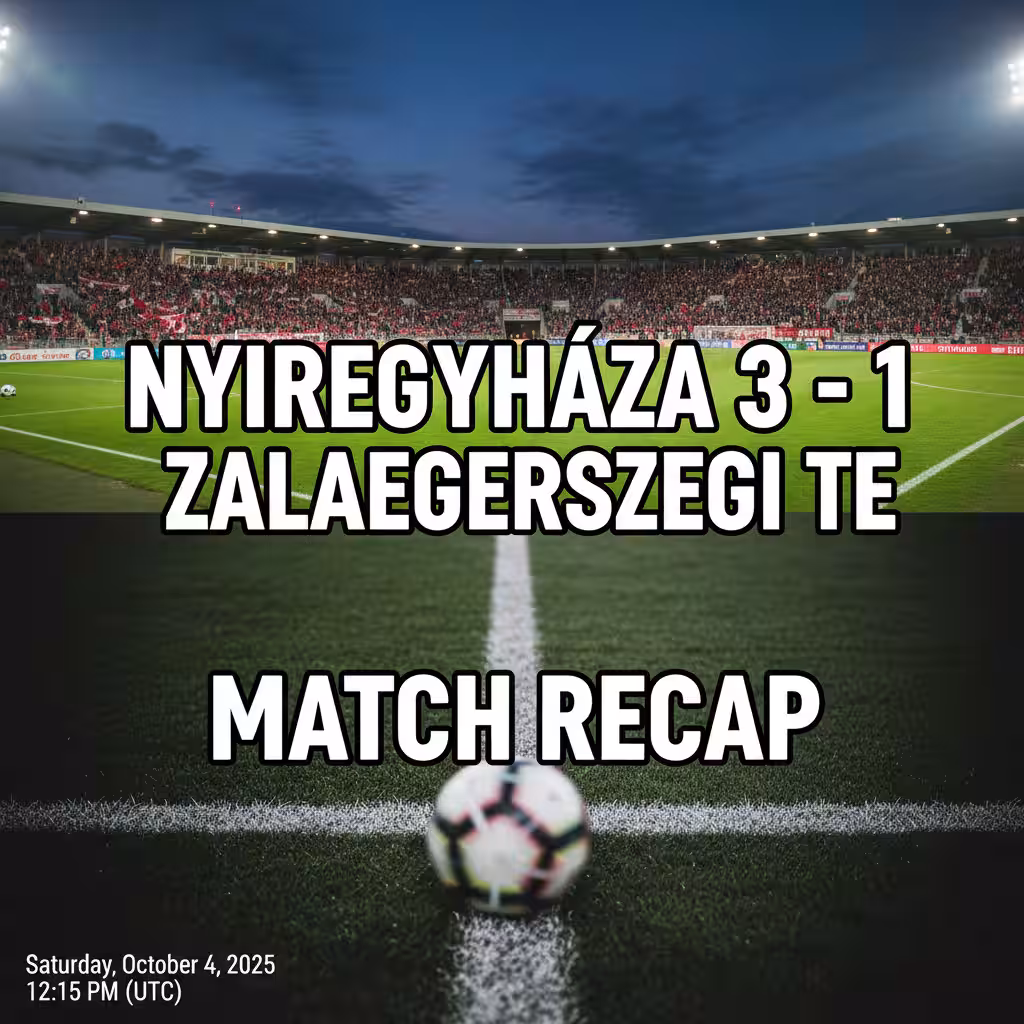 Katona Ignites Second-Half Surge as Nyiregyhaza Outlasts Zalaegerszegi TE, 3-1