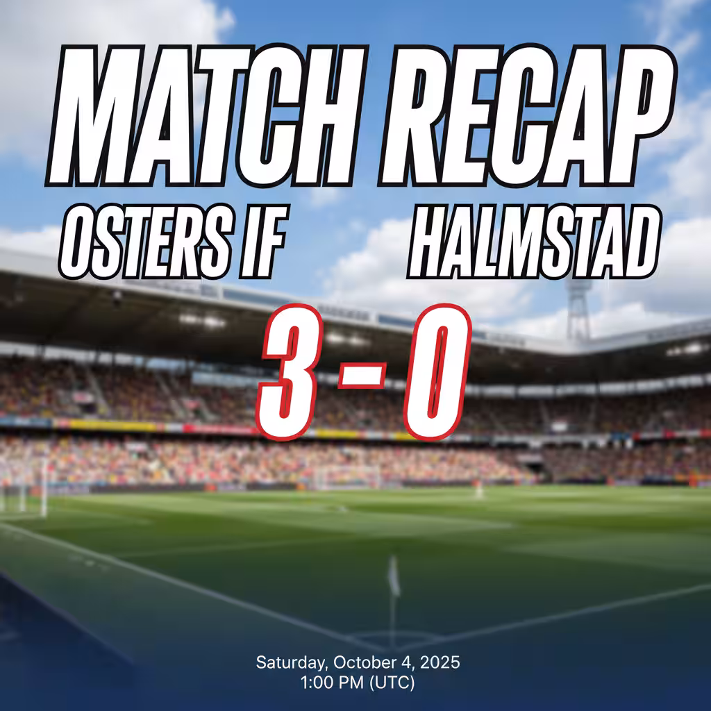 Osters IF Dominate Halmstad 3-0 to Ignite Allsvenskan Survival Fight