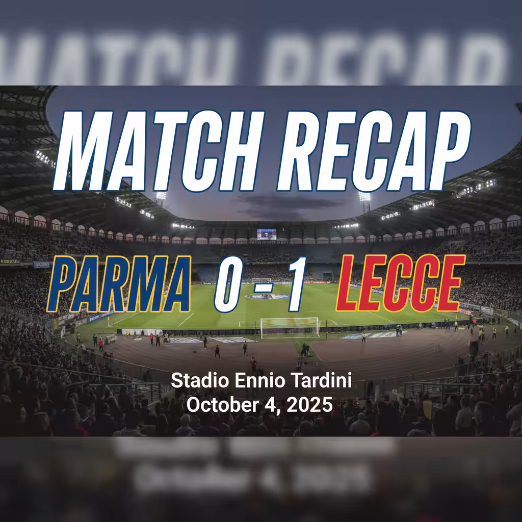 Sottil’s Precision Stuns Parma as Lecce Claim 1-0 Triumph at the Tardini
