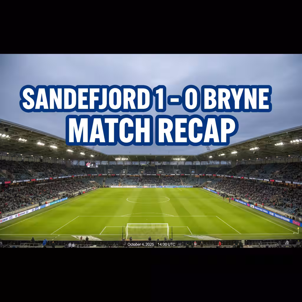 Dunsby Delivers Late: Sandefjord Edge Bryne 1-0 in Tight Eliteserien Contest