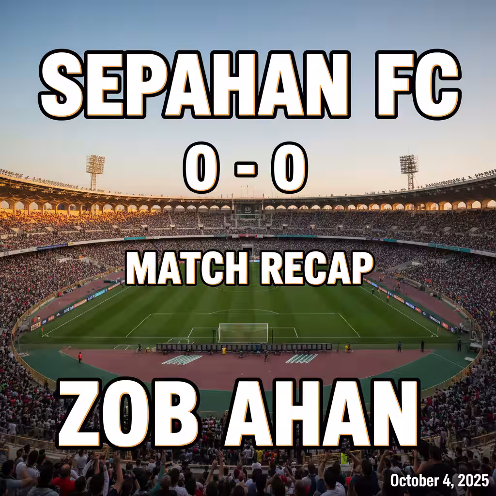 Stalemate in Isfahan: Sepahan and ZOB Ahan Play Out Fiery Goalless Draw Amid Flurry of Cards