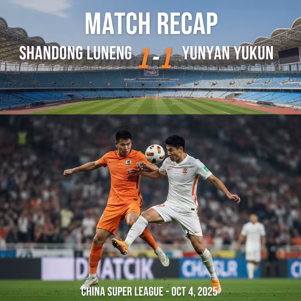 Shandong Luneng Held to Stalemate by Resilient Yunnan Yukun: Attacking Dominance Thwarted at Jinan Olympic Sports Center