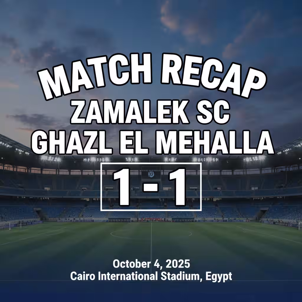 Zamalek SC and Ghazl El Mahalla Play to a Thrilling Draw