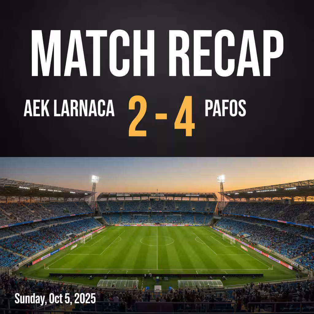 Pafos Emerge Victorious in Six-Goal Thriller at Larnaca
