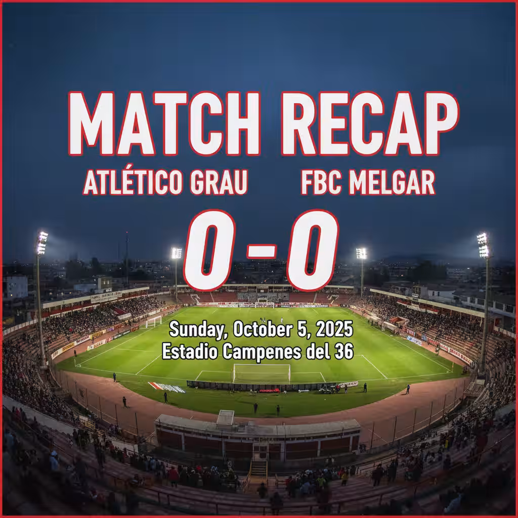 Atletico Grau and FBC Melgar Finish Goalless in Fiery Draw Marked by Late Drama