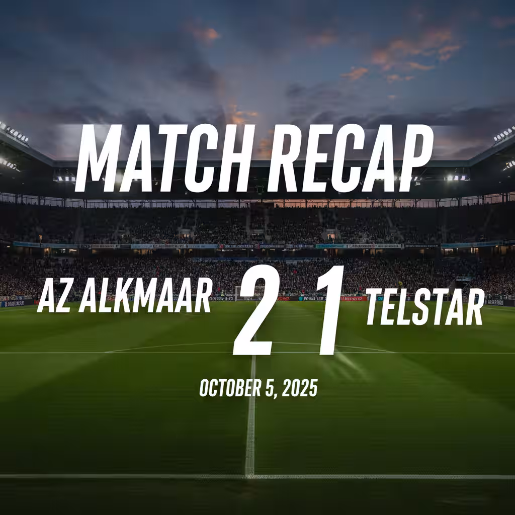Meerdink and Sin Deliver as AZ Alkmaar Edge Telstar 2-1 in Eredivisie Clash