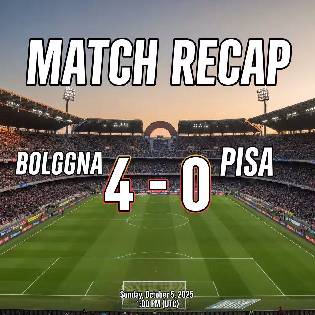 Bologna Blitzes Pisa 4-0: Cambiaghi Sparks Rout as Dall’Ara Roars