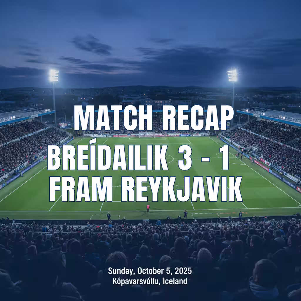 Breidablik Power Past Fram Reykjavik 3-1, Cement Championship Round Credentials