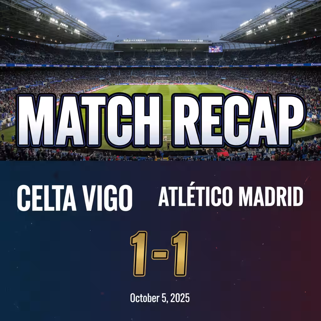 Celta Vigo Hold Atlético Madrid to a Draw Amid Red Card Drama in Balaídos