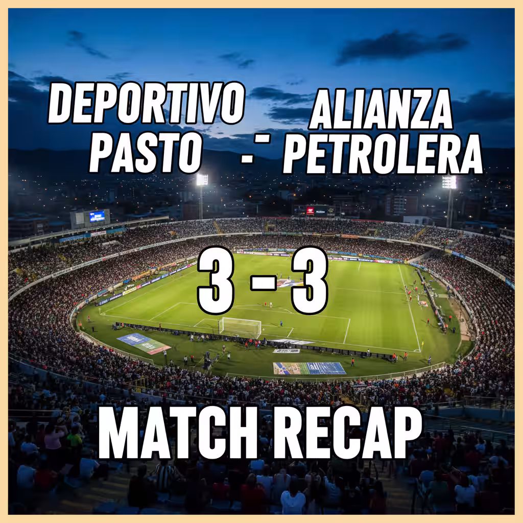 Last-Gasp Penalty Salvages Dramatic Point for Alianza Petrolera in Six-Goal Thriller Against Deportivo Pasto