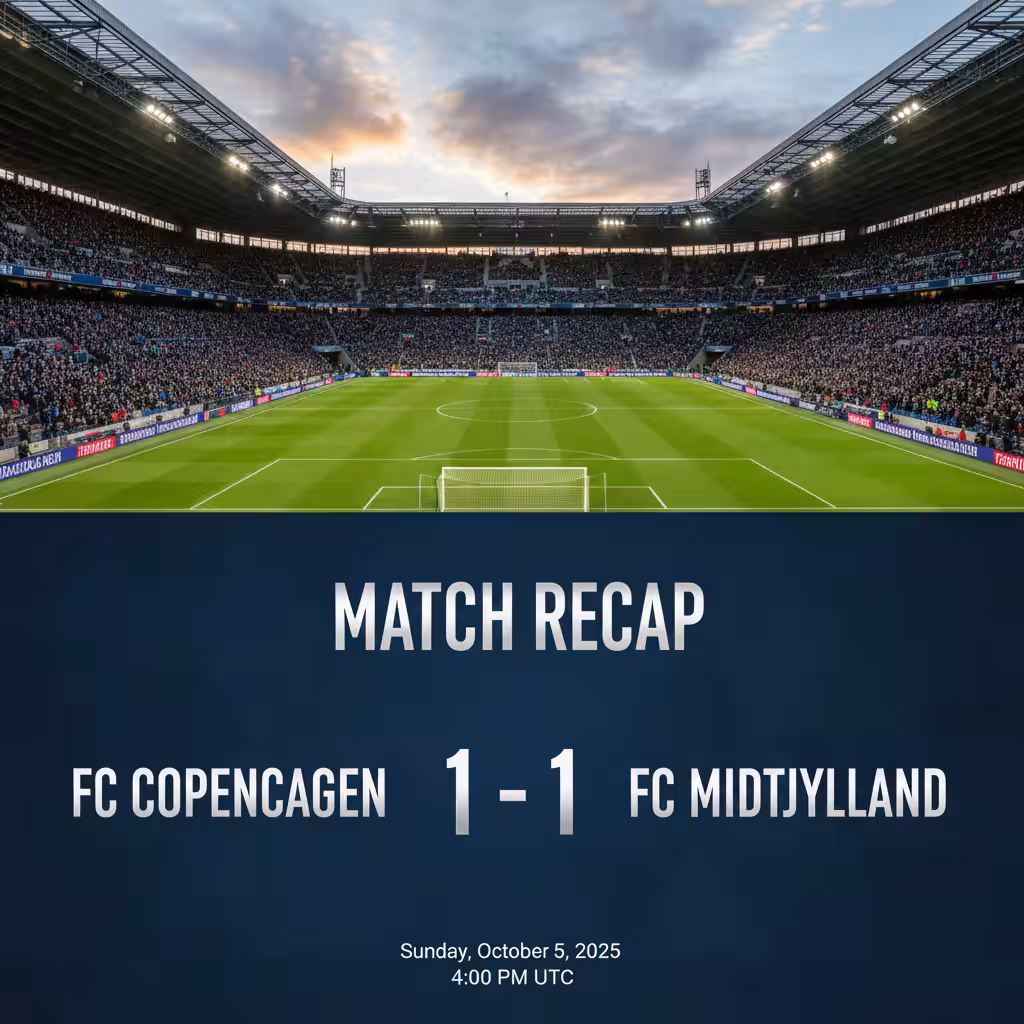 Thrilling Stalemate Unfolds as FC Copenhagen and FC Midtjylland Draw 1-1