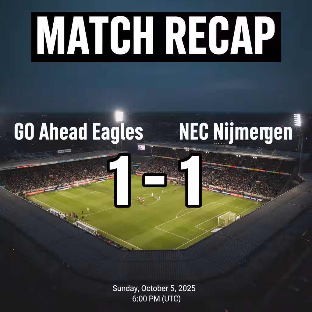 Nauber’s Stoppage-Time Heroics Salvage Point for Go Ahead Eagles in Tense Draw With NEC Nijmegen