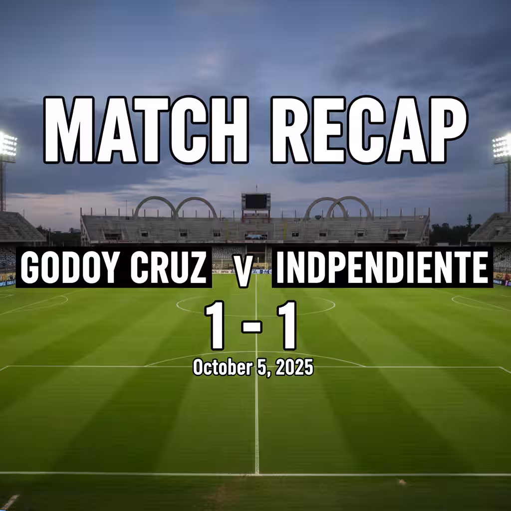 Penalty Drama and Second-Half Response Leave Godoy Cruz and Independiente Level