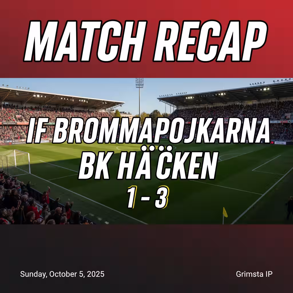 BK Häcken Overpowers Brommapojkarna with Clinical Second-Half Display