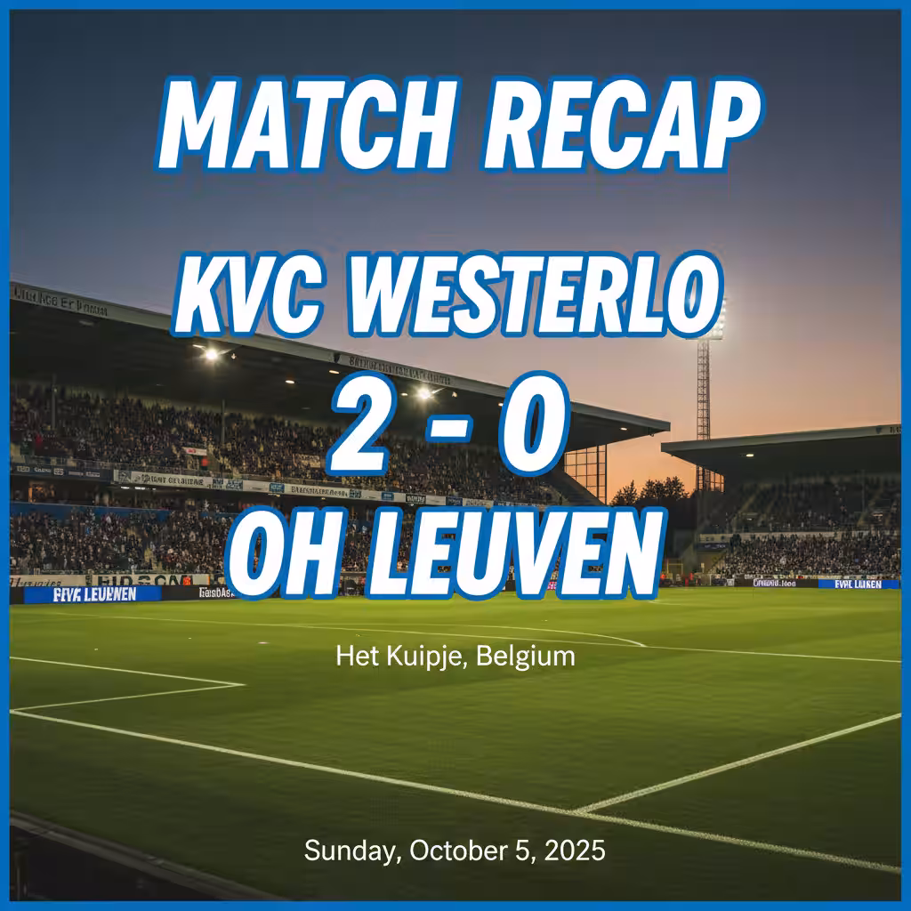 Westerlo Secure Statement Victory Over Leuven in Het Kuipje Clash