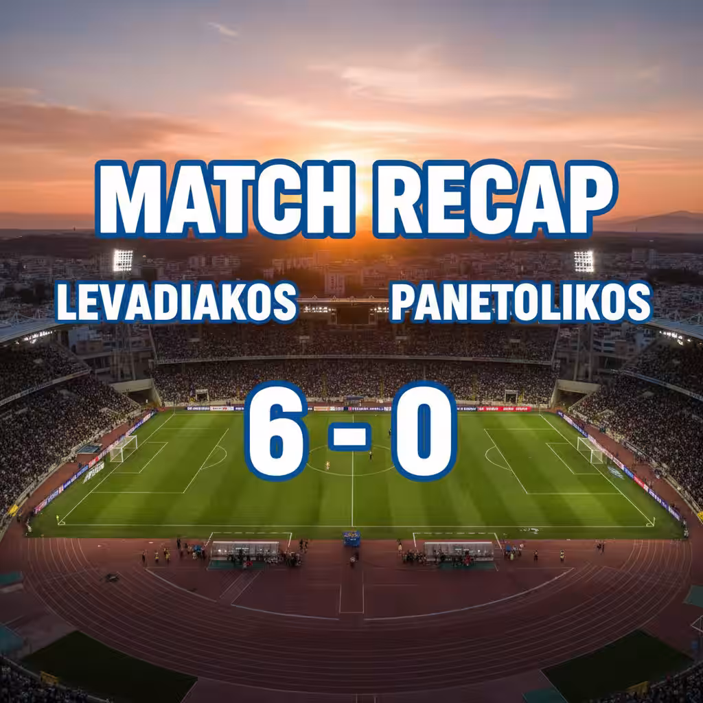 Levadiakos Overwhelm Panetolikos in 6-0 Rout That Stirs Super League