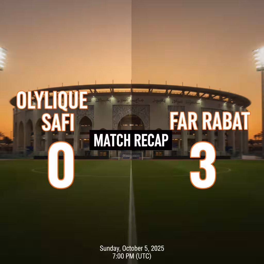 FAR Rabat Overwhelms 10-Man Olympique Safi in Commanding Victory