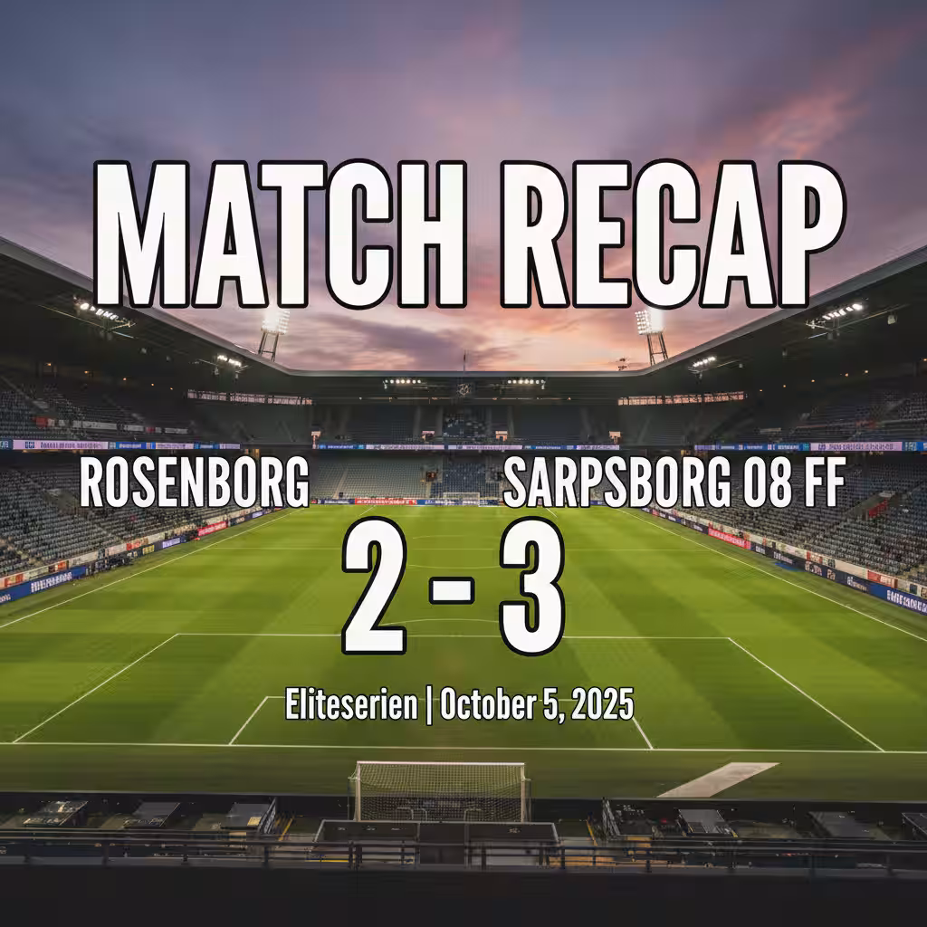 Late Drama at Lerkendal: Sarpsborg 08 Edges Rosenborg in Thrilling Eliteserien Clash