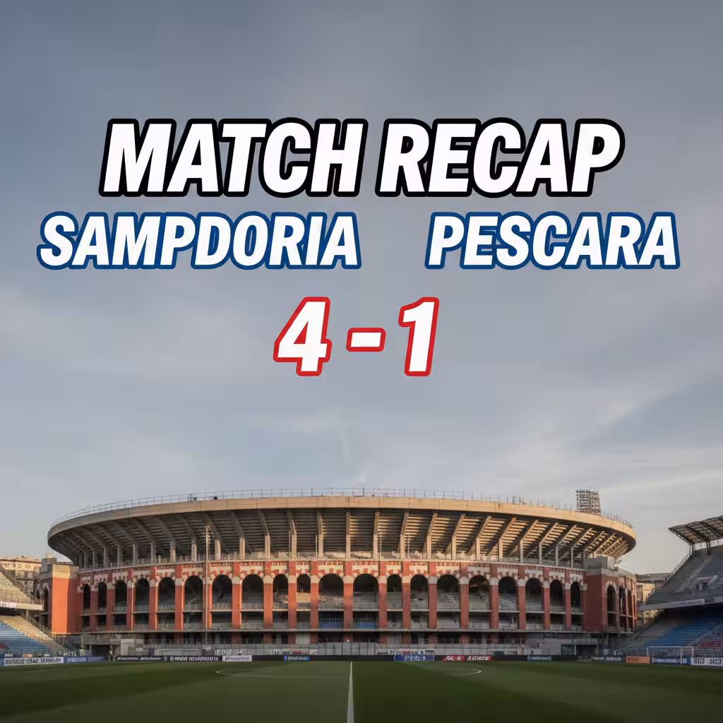 Sampdoria Surges Late to Overwhelm Pescara, 4-1, at the Luigi Ferraris