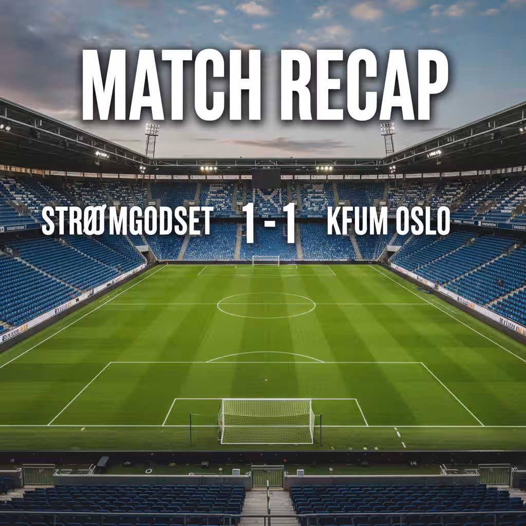 Late-Game Drama: Stromsgodset Salvages Draw with Last-Gasp Strike Against KFUM Oslo