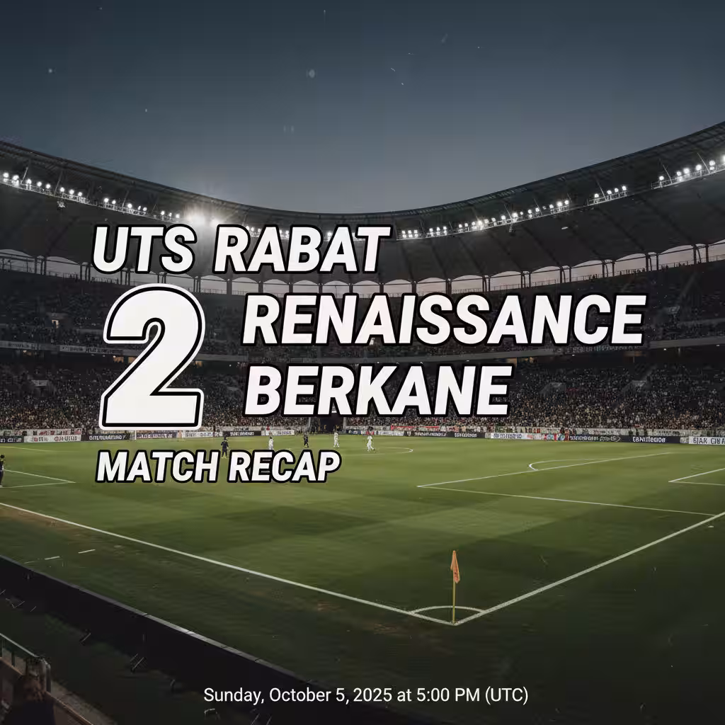 Late Drama as UTS Rabat and Renaissance Berkane Share the Spoils in a Four-Goal Thriller