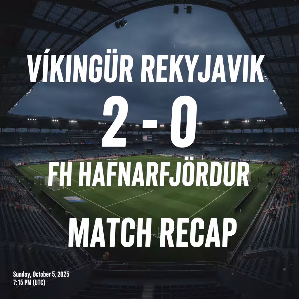 Vikingur Reykjavik Clinch Vital Home Victory Over FH Hafnarfjordur in Championship Round