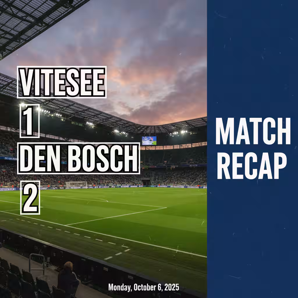 Den Bosch Strike Early, Survive Late Vitesse Surge at GelreDome